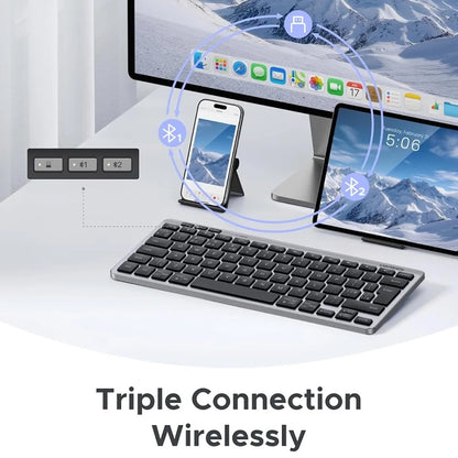 Trådløst tastatur UGREEN 75049, BT / Wi-Fi, Sort