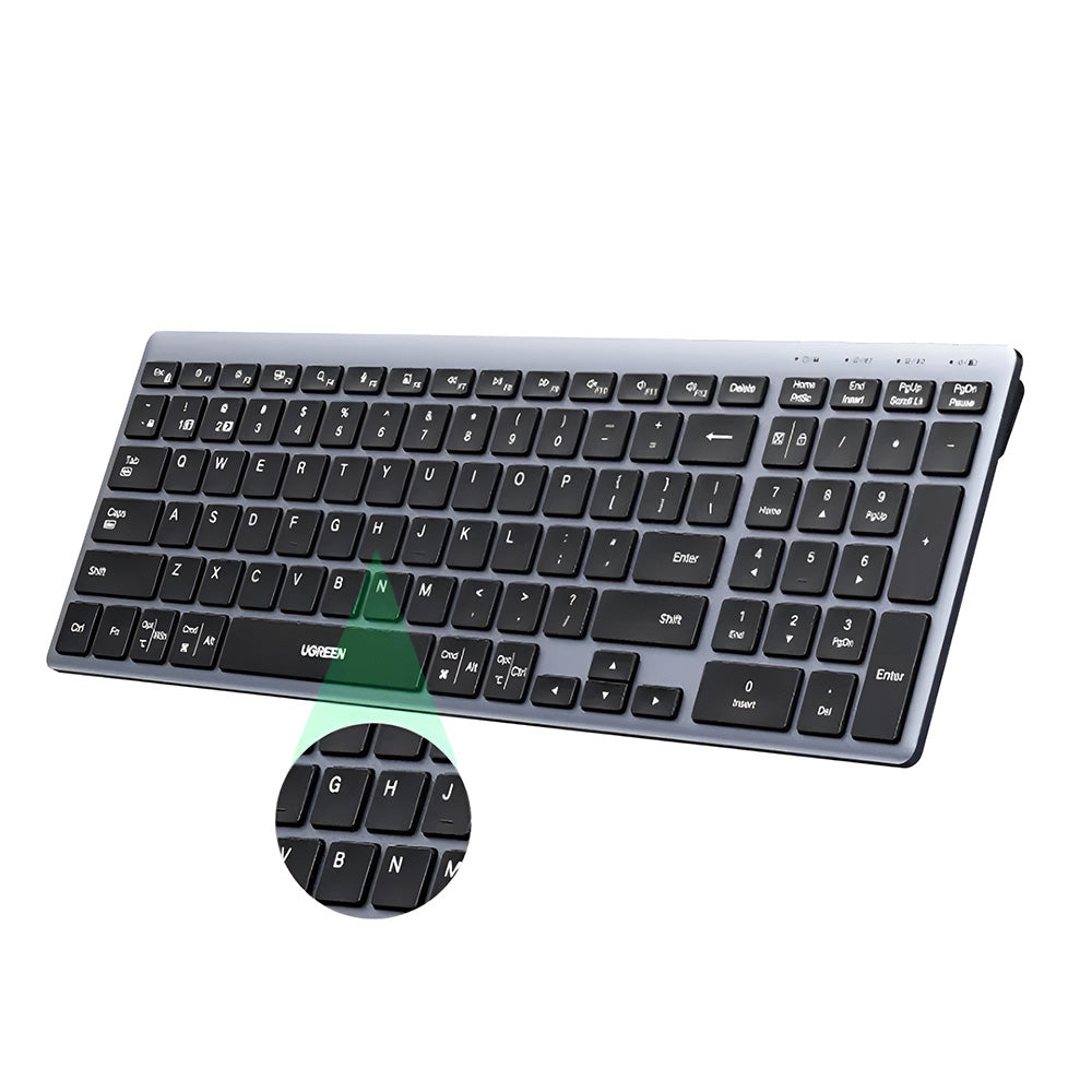 UGREEN K552 trådløst tastatur (75163), BT / Wi-Fi, Sort