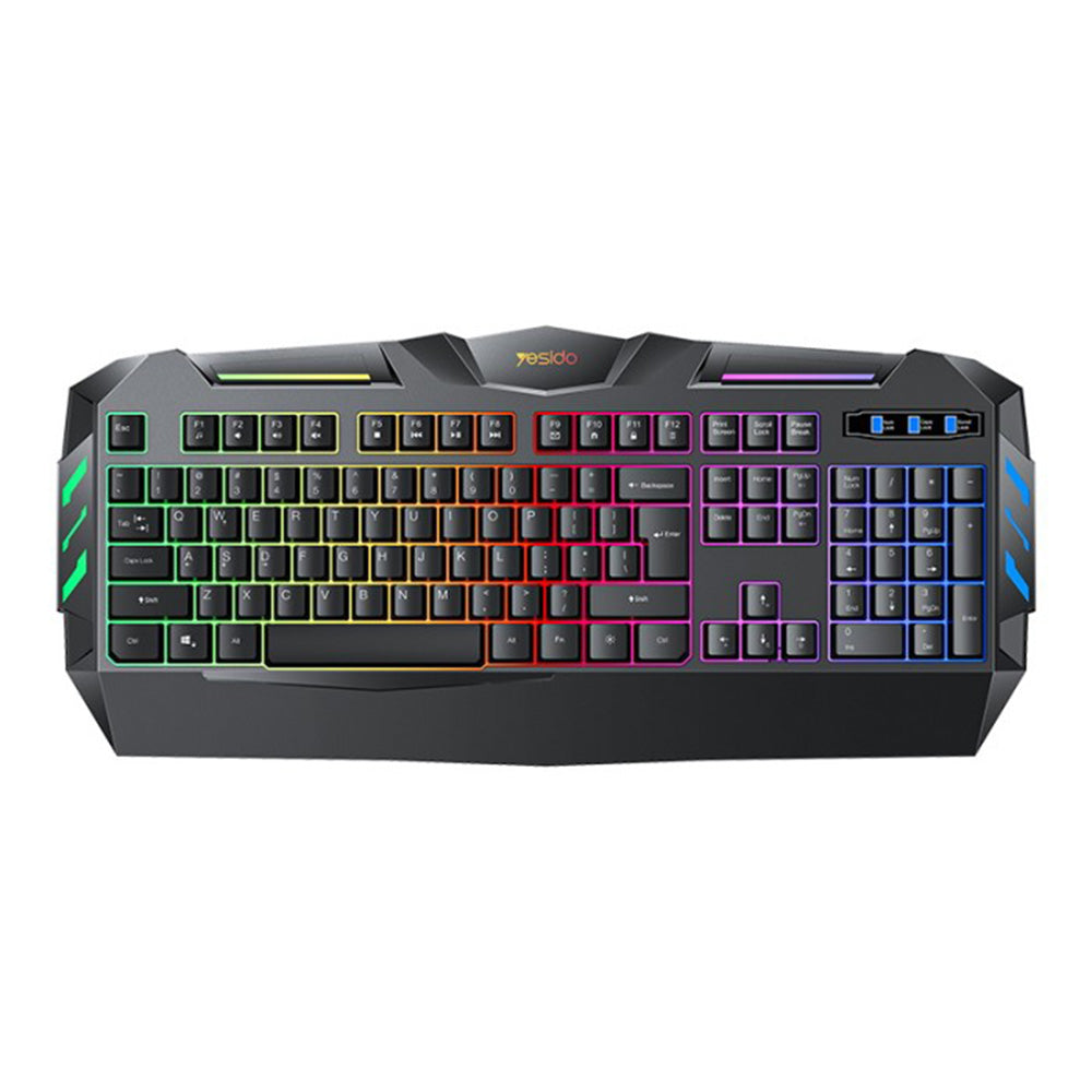 Trådløst tastatur Yesido KB21, RGB, 1.5m, Sort