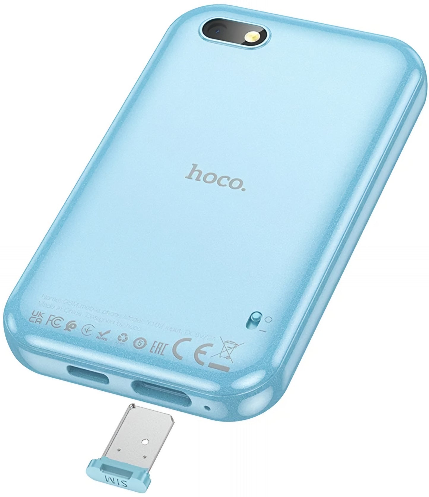 Mobiltelefon HOCO Y102 Kids, 2G, 2.8 tommer skærm, Blå