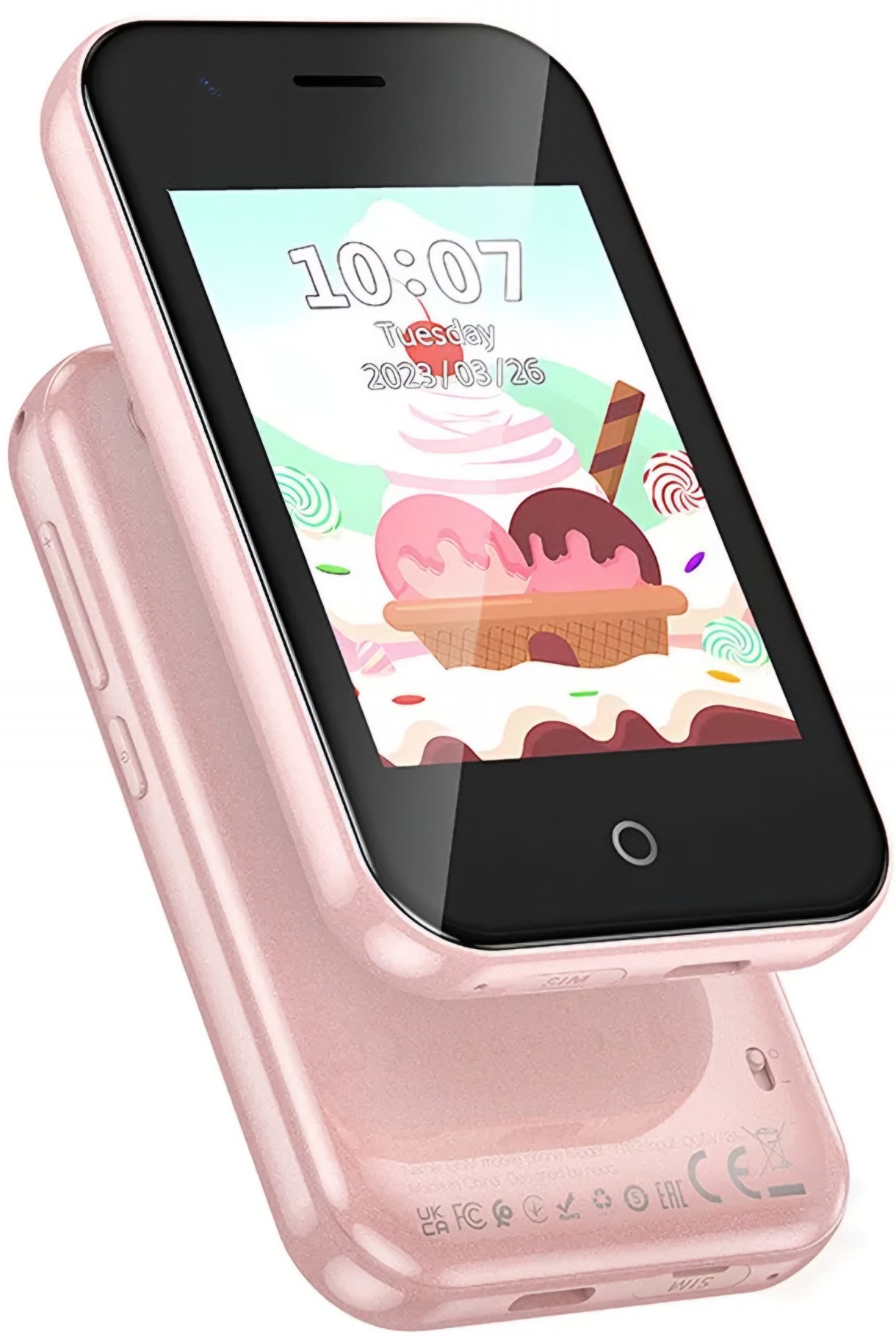 Mobiltelefon HOCO Y102 Kids, 2G, 2.8 tommer skærm, Pink