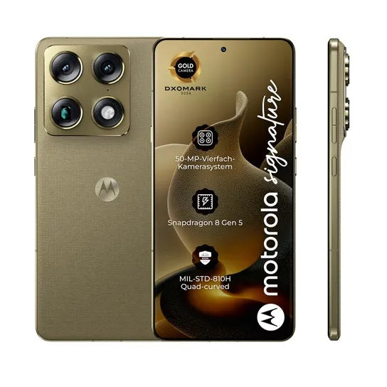 Motorola Signature 5G Mobile Phone, 512GB, 16GB, Pantone Olive PBAB0003SE