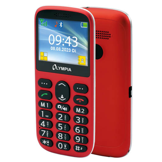 Mobiltelefon Olympia Sun Komfort Dual SIM, Rød 2223