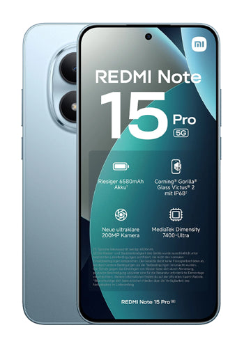 Mobiltelefon Xiaomi Redmi Note 15 Pro 5G, 512GB, 8GB, Glacier Blue
