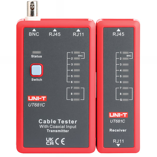 Netværkskabeltester UTP / BNC UNI-T UT681C