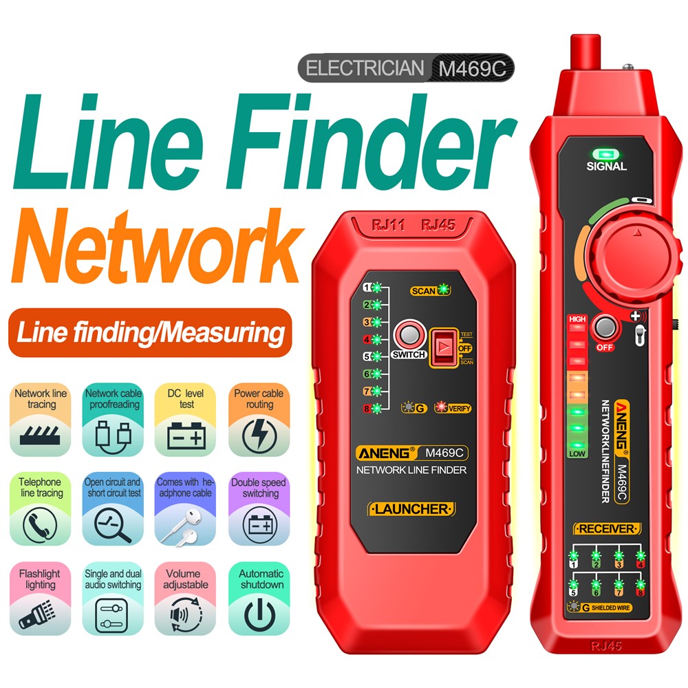 UTP Netværkskabel Tester ANENG M469C