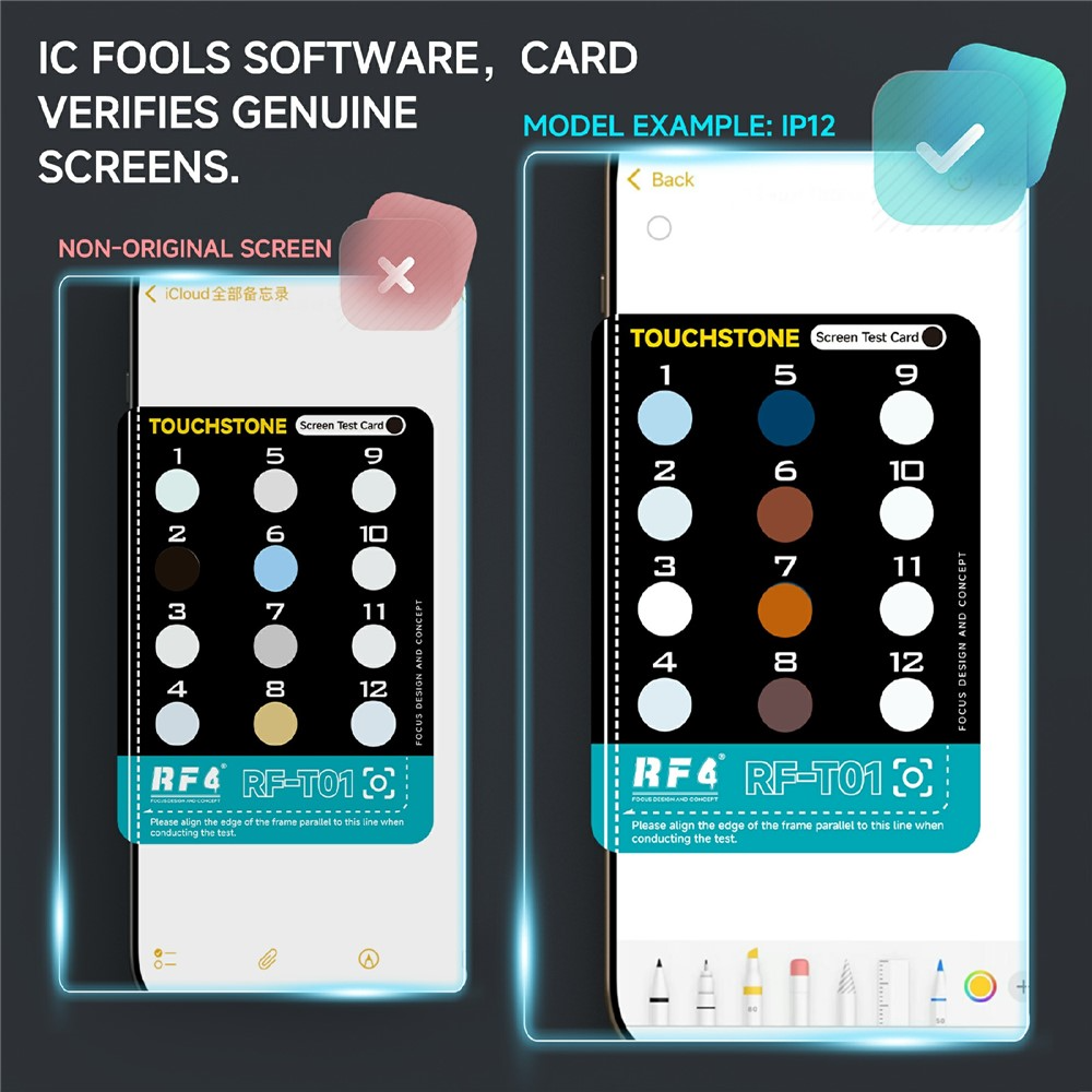Polariseringsdisplaytester RF4 RF-T01 til Apple iPhone 12 - 17-serien