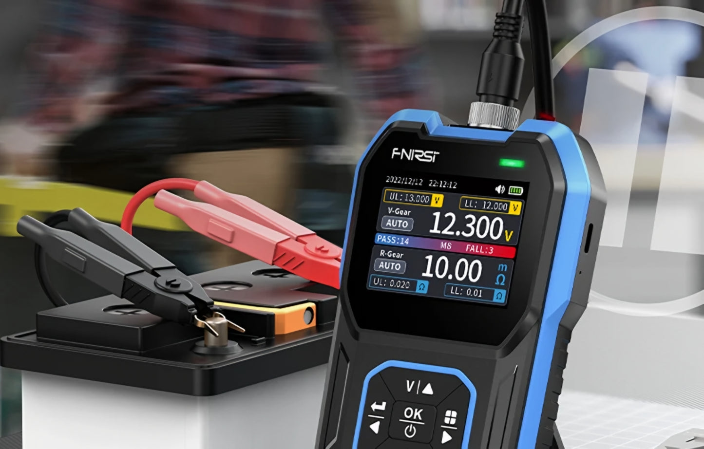 Fnirsi HRM-10 servicetester til måling af intern modstand og batterispænding / akkumulator
