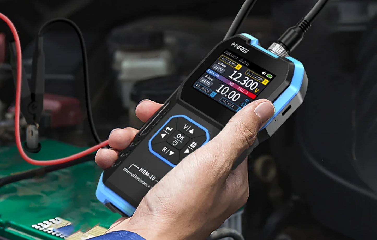 Fnirsi HRM-10 servicetester til måling af intern modstand og batterispænding / akkumulator