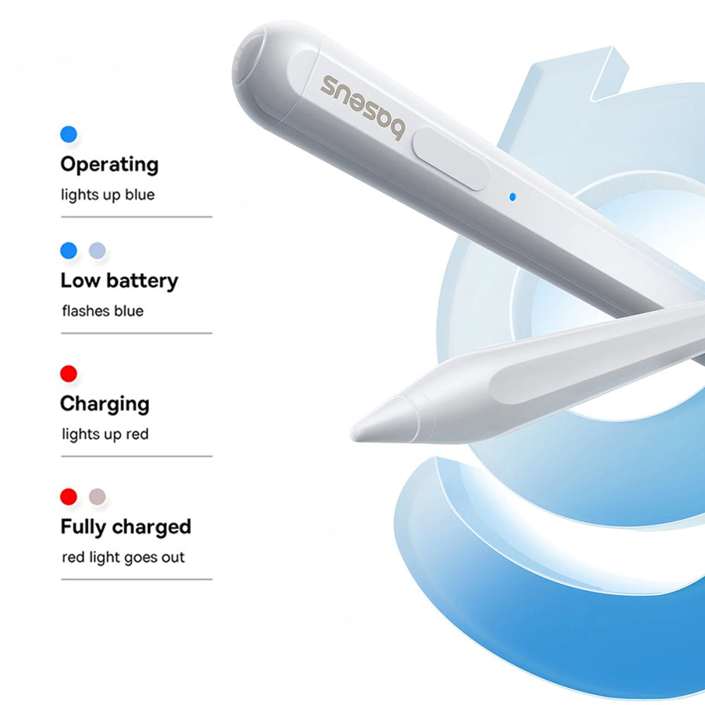 Touch Pen Baseus Smooth Writing 2 Series til Apple iPad, Aktiv Trådløs Version, Hvid P80015802213-03