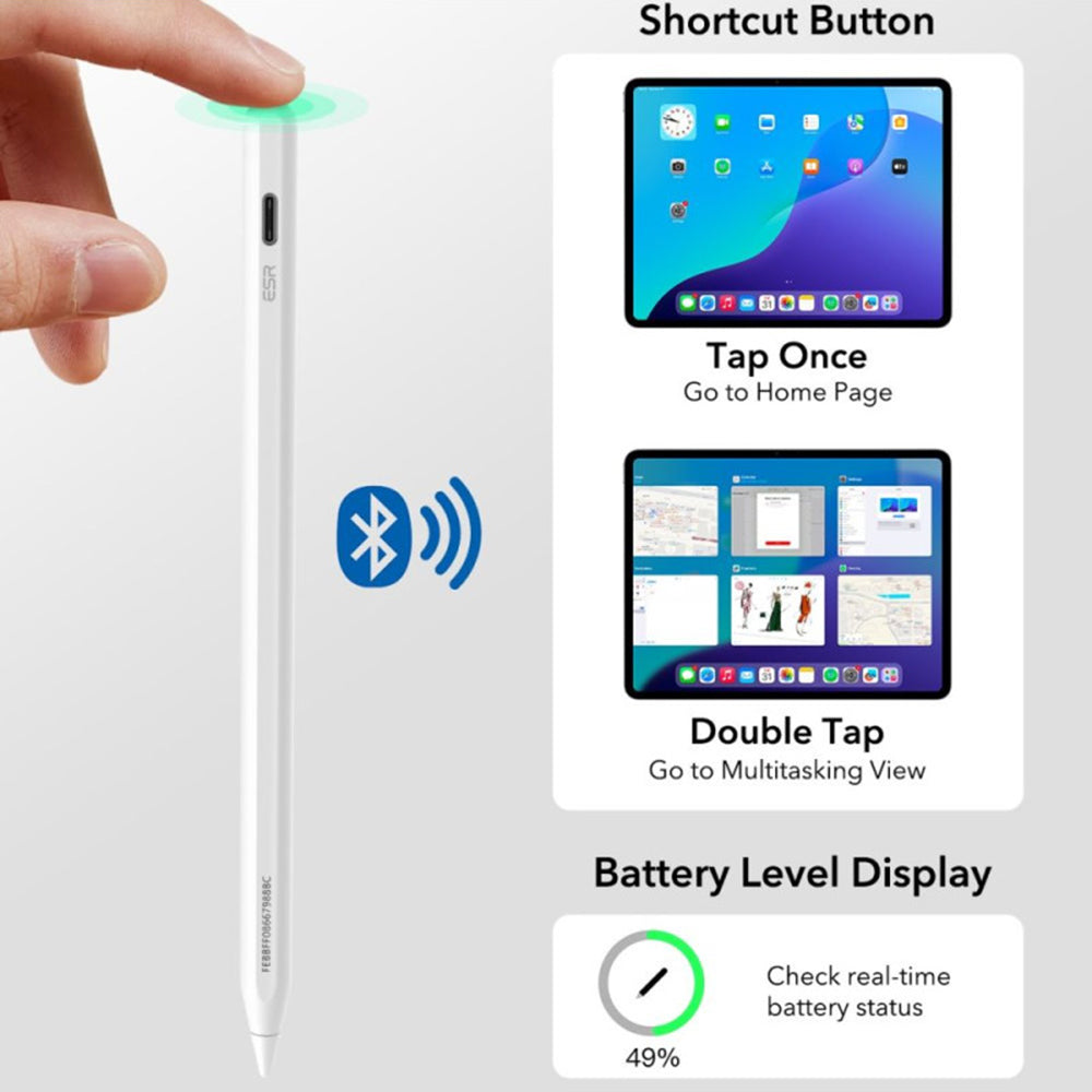 Touch Pen ESR Geo til Apple iPad, Aktiv Version, Hvid