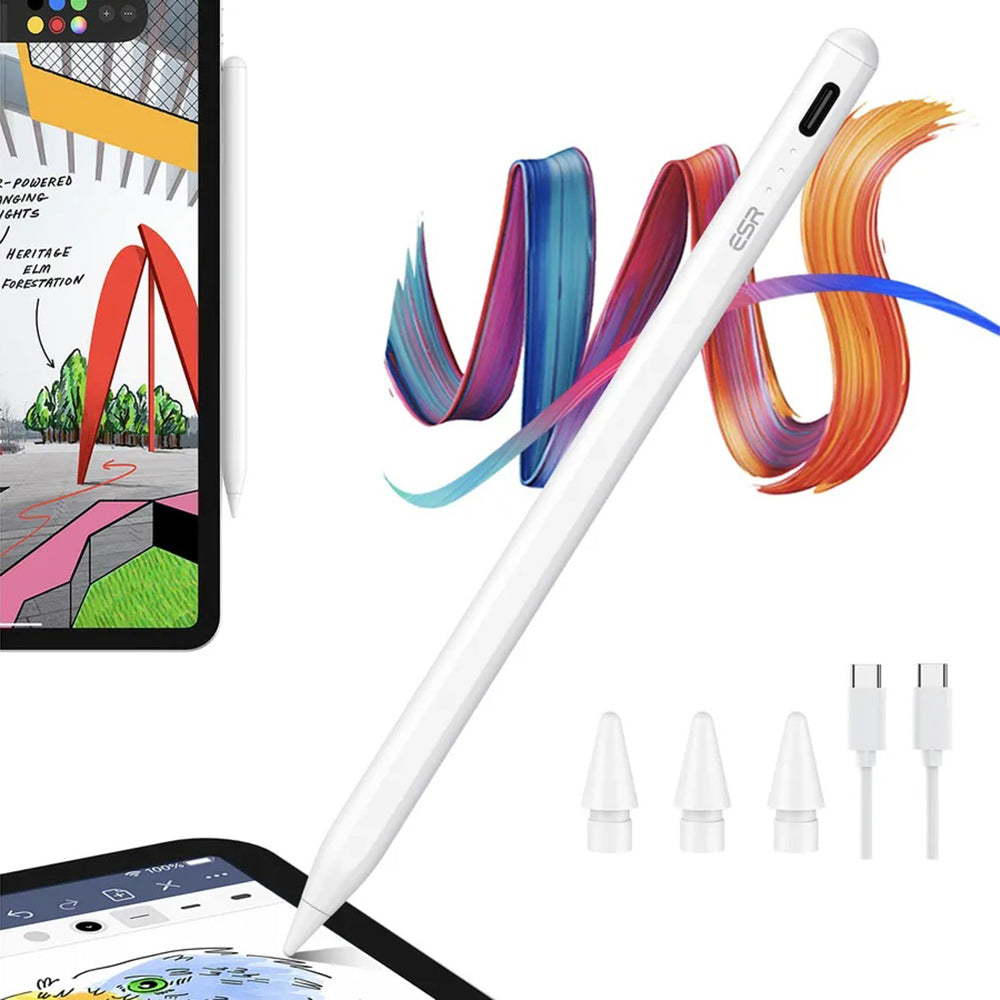 Touch Pen ESR til Apple iPad, Aktiv Version, Hvid