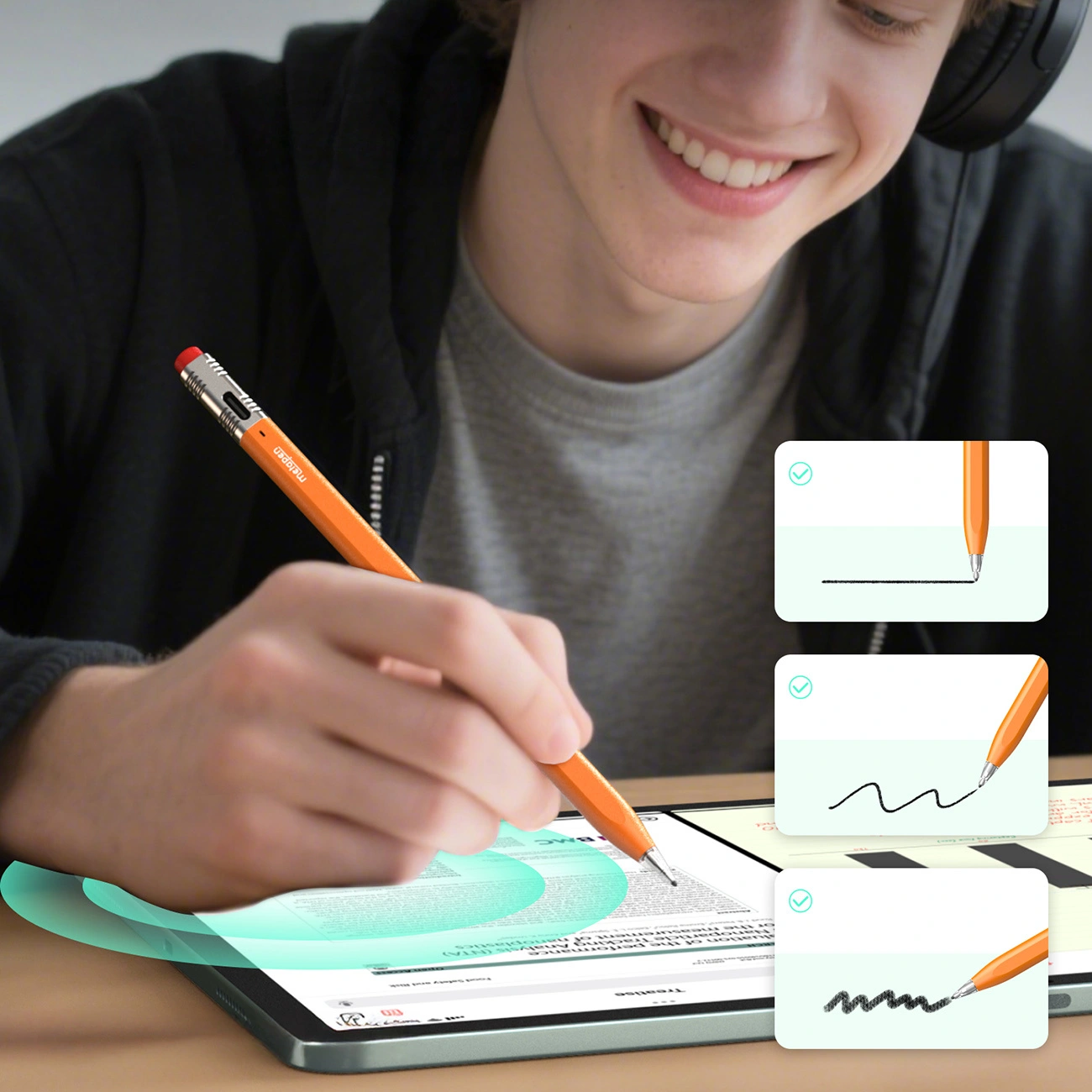 Touch Pen Metapen Air8 Pro X til Apple iPad, Aktiv Version, Orange ME-APP172