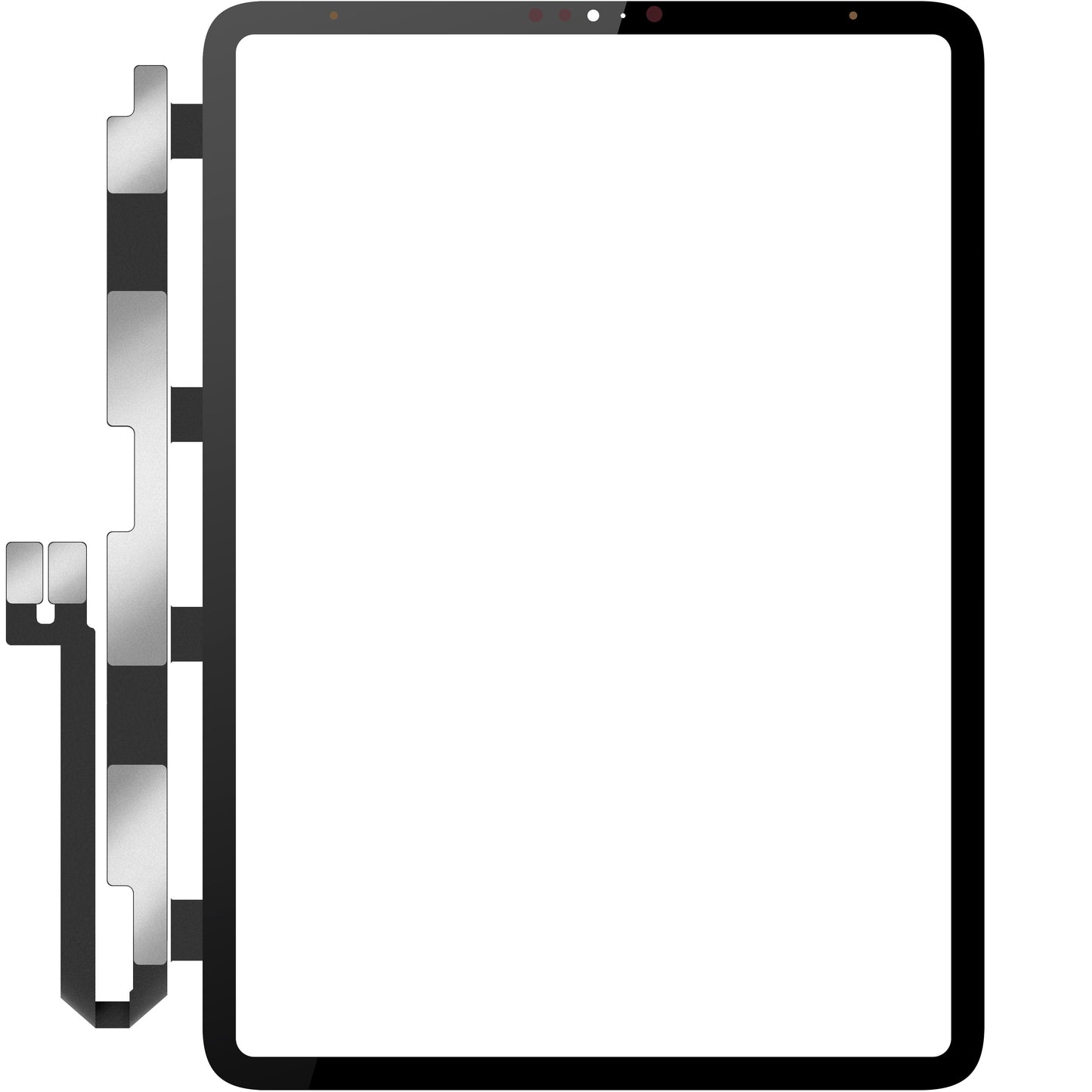 Touchscreen Forward Guard OCA til Apple iPad Pro 12.9 (2022), Sort