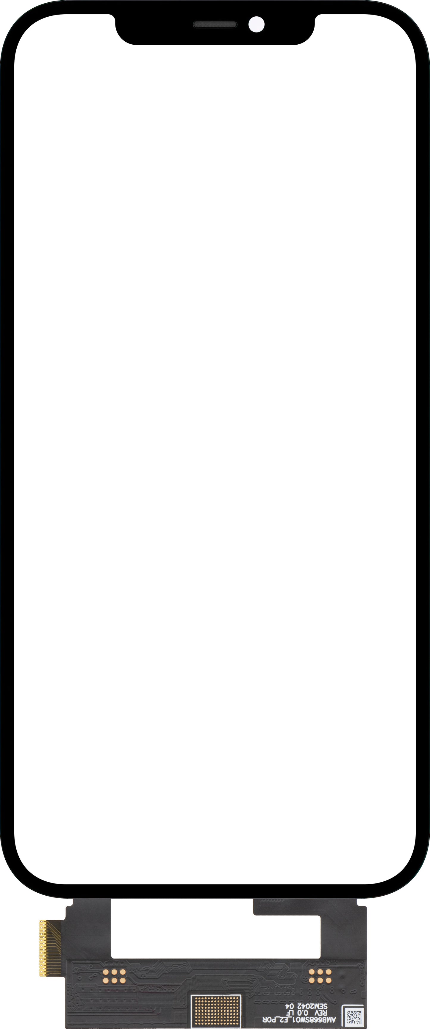Touchscreen Forward Guard OCA til Apple iPhone 12 Pro Max, IC-version, Sort