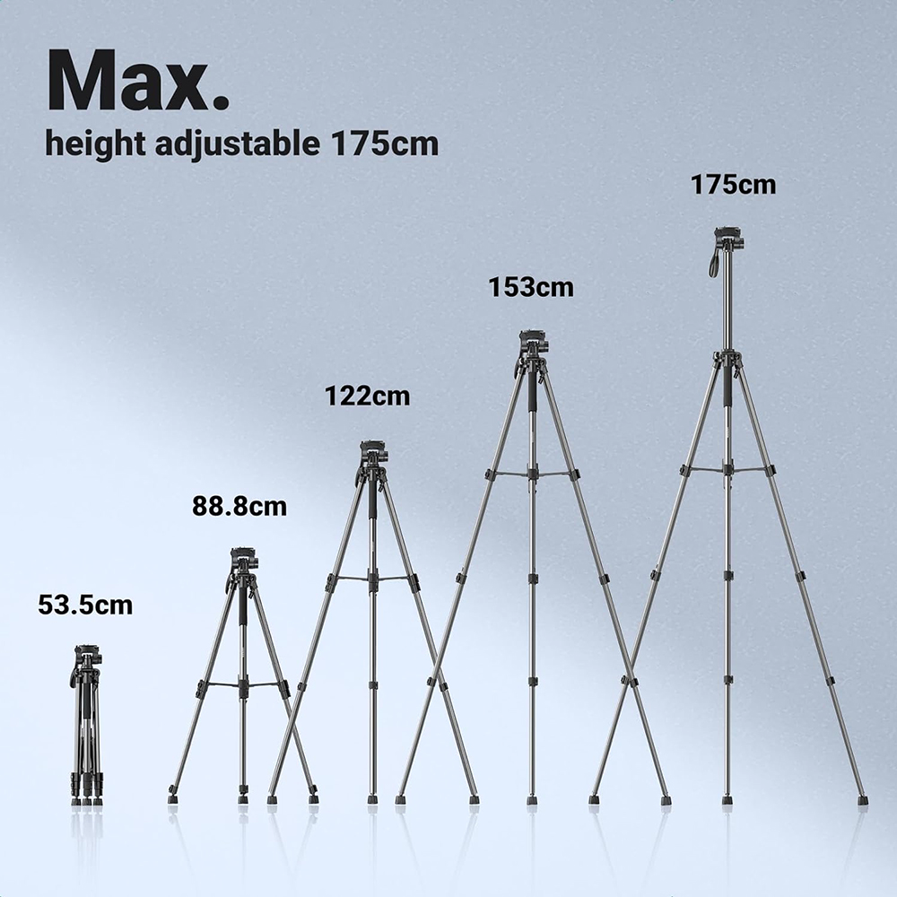 Tripod 1/4inch UGREEN LP661 (15187), Sort, Genforseglet