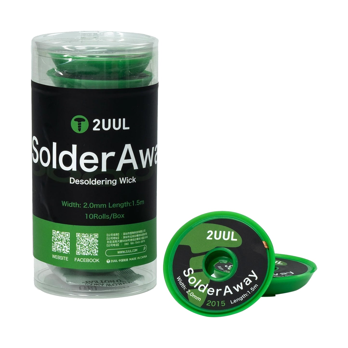 Tresa 2UUL DW15, 2mm, 1,5m, Sæt med 10 stk