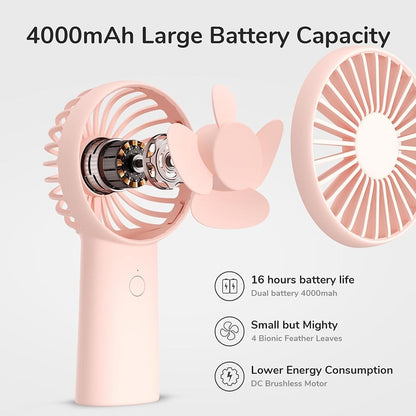 Bærbar ventilator JisuLife FA20X, pink