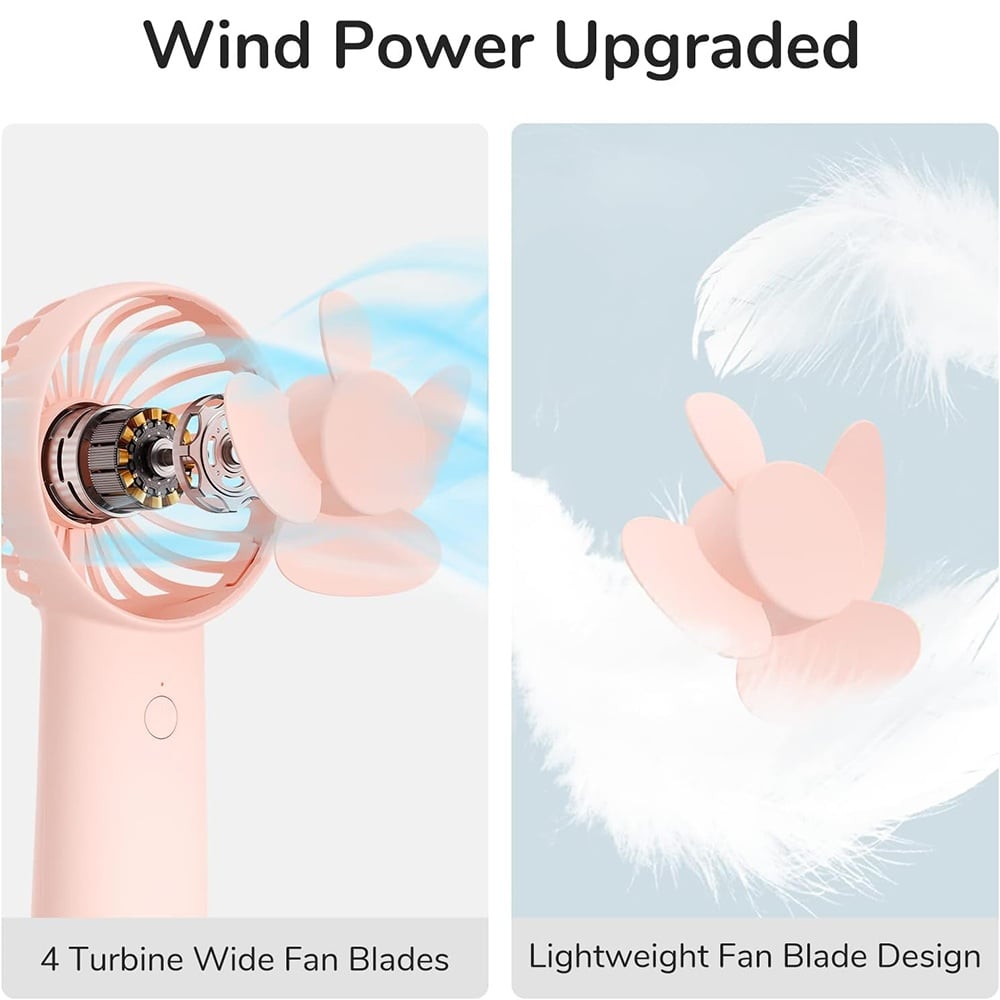 Bærbar ventilator JisuLife FA20X, pink