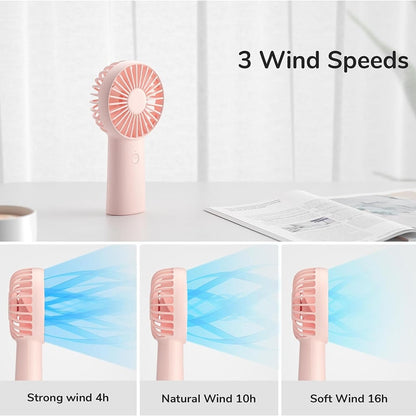 Bærbar ventilator JisuLife FA20X, pink