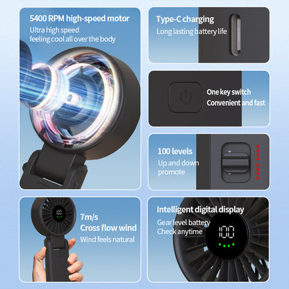 Bærbar ventilator Techsuit A10, sort