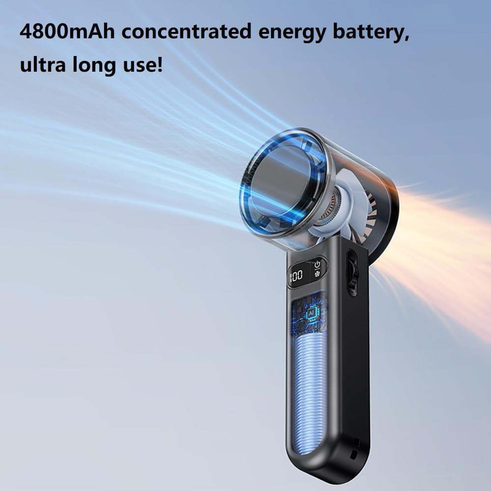 Bærbar ventilator Techsuit F83, sort