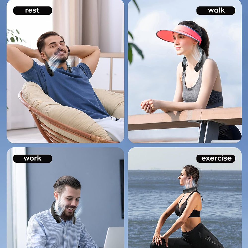 Bærbar ventilator Techsuit S8, hvid