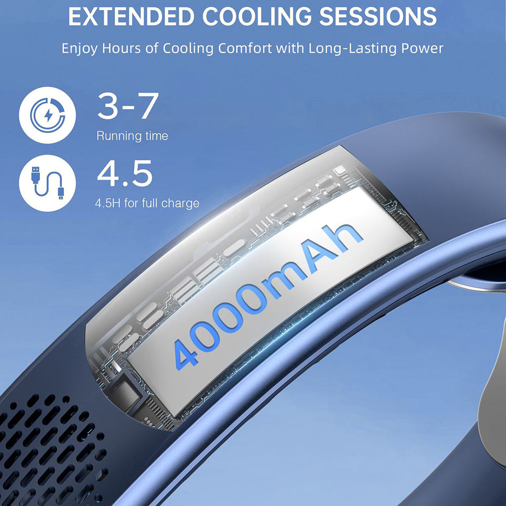 Bærbar ventilator Techsuit S8, hvid