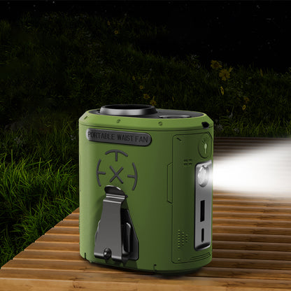 Bærbar ventilator Techsuit Z14 med eksternt batteri 5000mAh, Orange