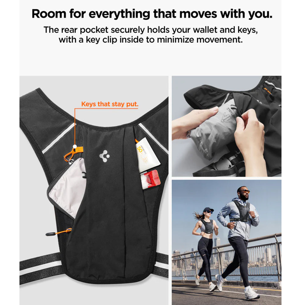 Løbevest Spigen Dynamic Shield A720, Størrelse L - XL, Sort AMP11390