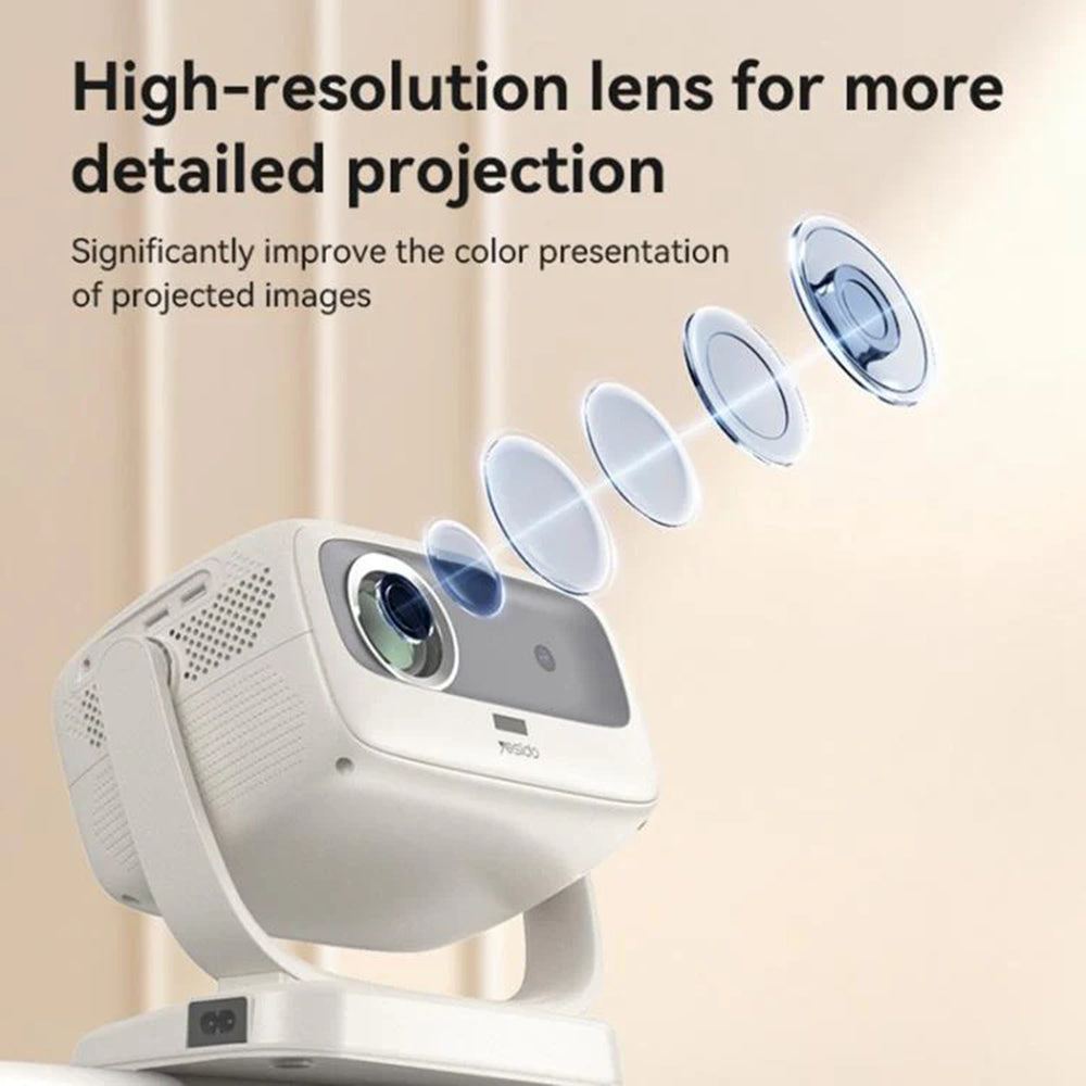 Videoprojektor Yesido TV13, 720P, 190ANSI, Android 9.0, Hvid